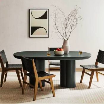 Black Concrete Dining Table