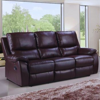 3 Seater Leather Recliner Sofa