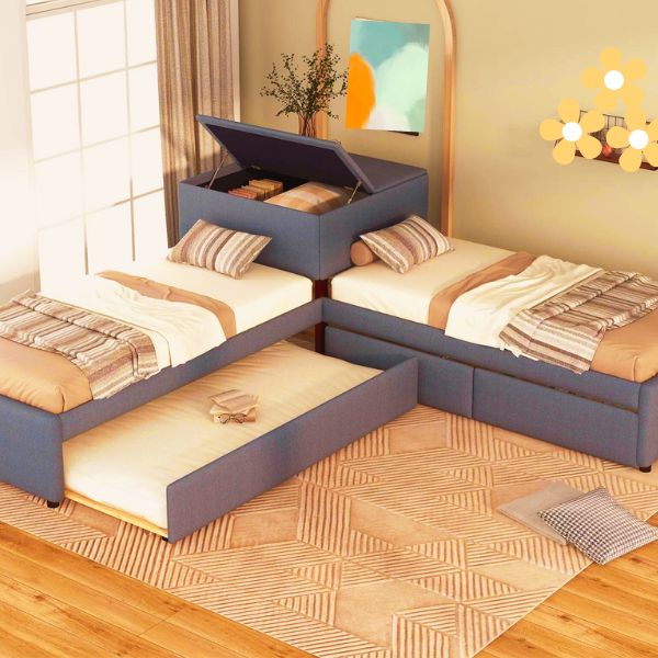 L Shaped Twin Beds