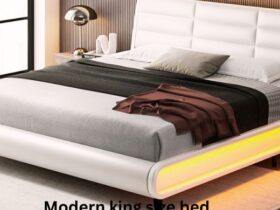 modern king size bed